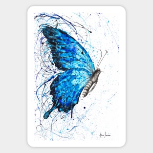 Blue Butterfly Rains Sticker
